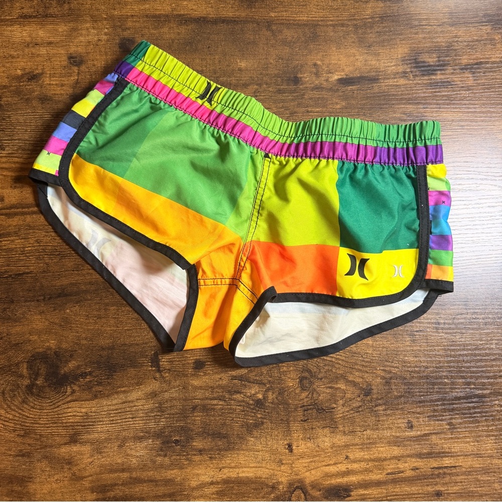 Hurley Multicolor Rainbow Panel Running Shorts